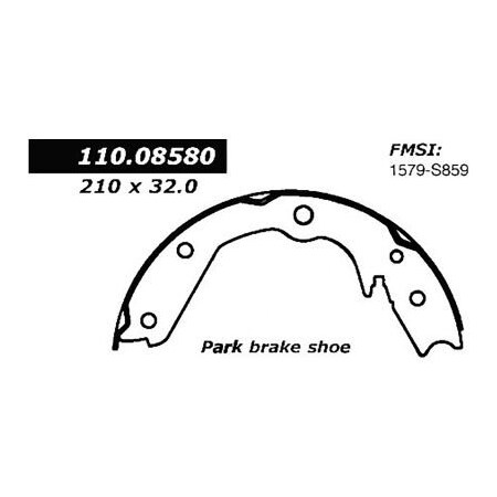 Centric Centric Premium Parking Brake Shoes, Centric Parts 111.08580 111.0858